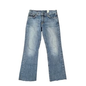 Lucky Brand Dungarees Bootcut Flare Raw Hem Jeans Size 4 / 27